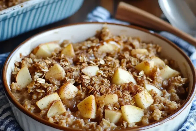 Amish Style Apple Cinnamon Baked Oatmeal