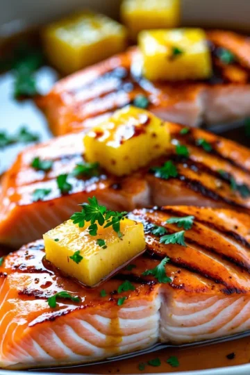 Baked Pineapple Salmon