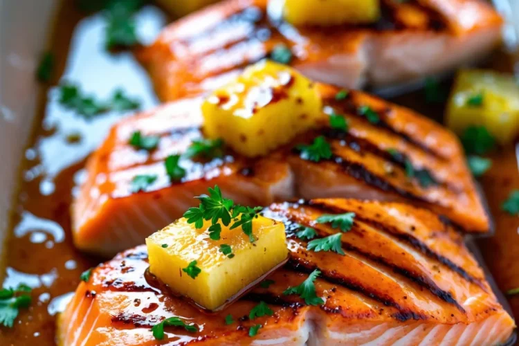 Baked Pineapple Salmon