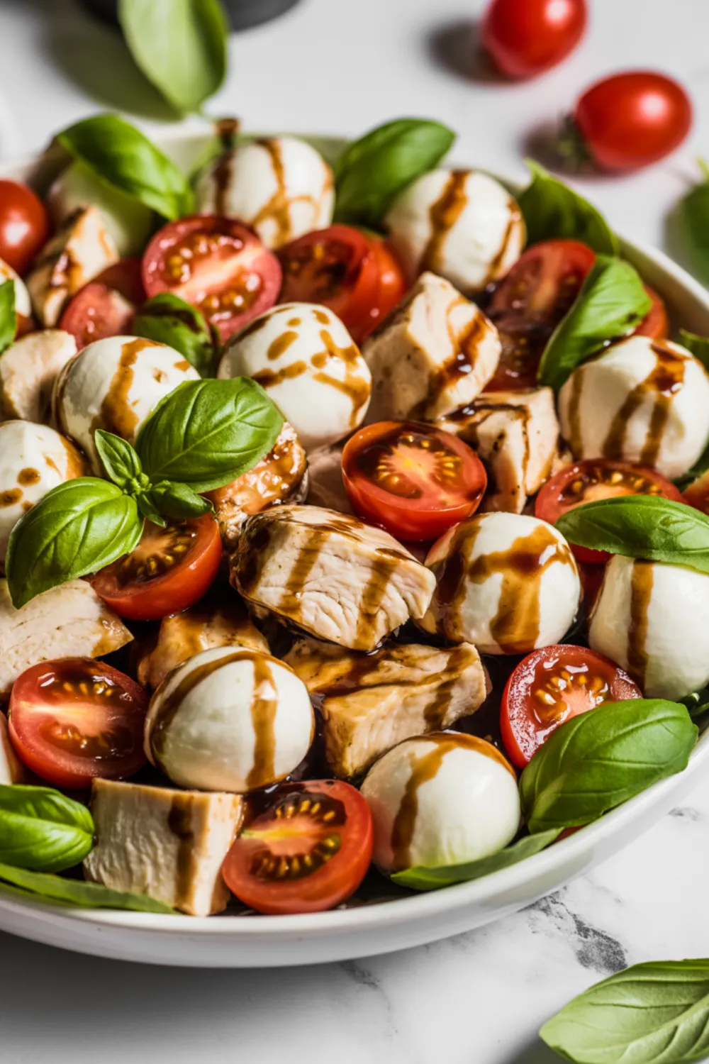 Balsamic Chicken Caprese Salad