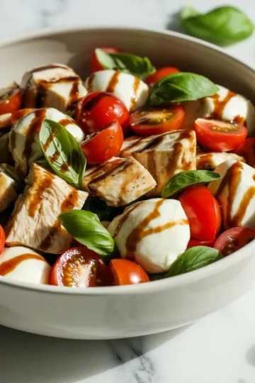 Balsamic Chicken Caprese Salad