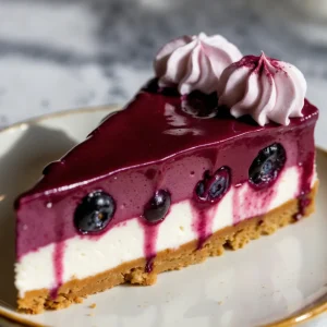 Blueberry Velvet Cheesecake