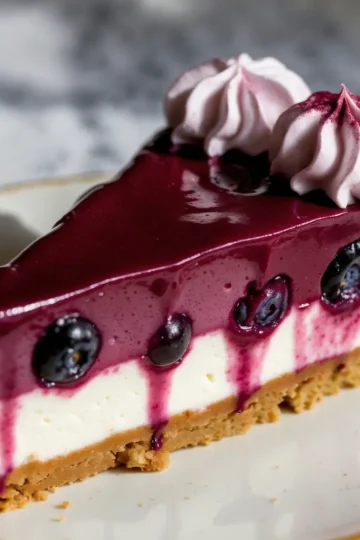 Blueberry Velvet Cheesecake