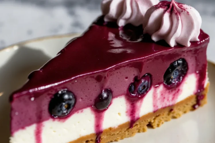 Blueberry Velvet Cheesecake