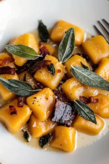Brown Butter and Sage Pumpkin Gnocchi