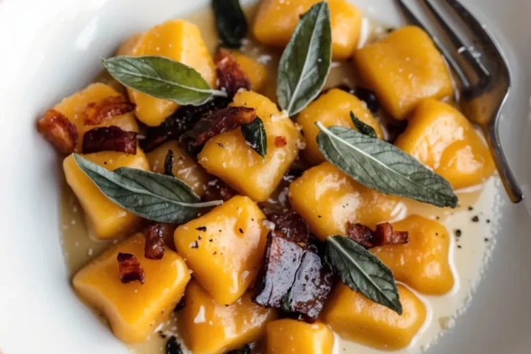 Brown Butter and Sage Pumpkin Gnocchi