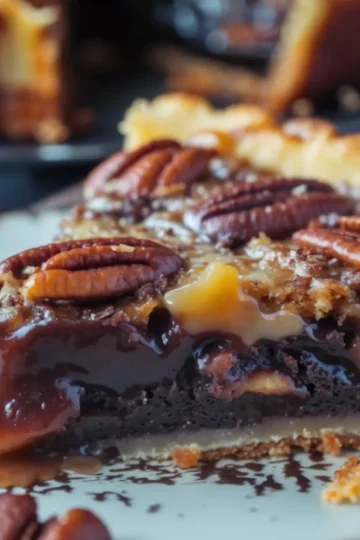 Brownie Pecan Pie Ooey Gooey Butter Cake