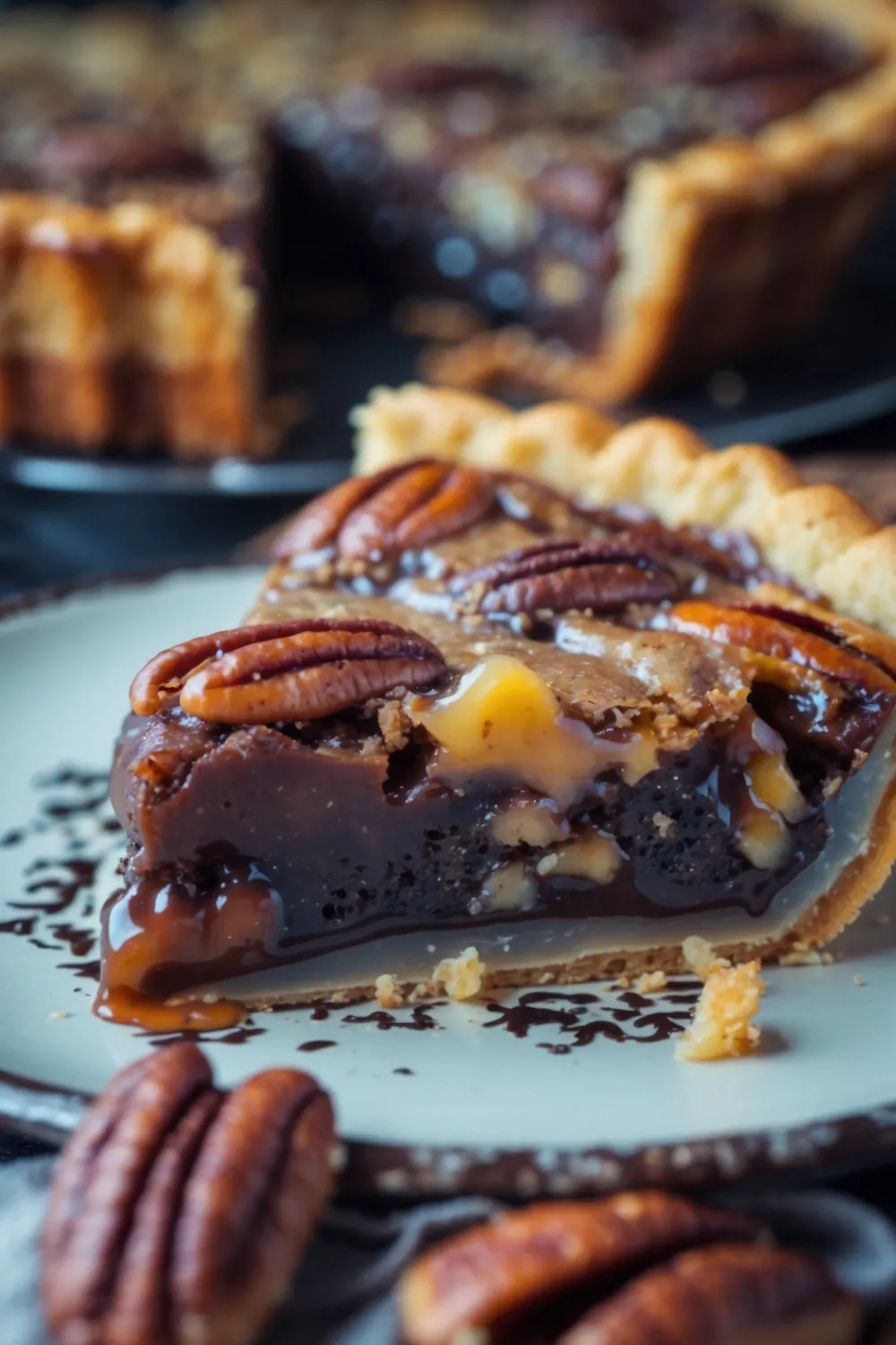 Brownie Pecan Pie Ooey Gooey Butter Cake