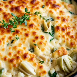 Cauliflower Rice Spinach Artichoke Casserole