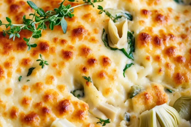 Cauliflower Rice Spinach Artichoke Casserole