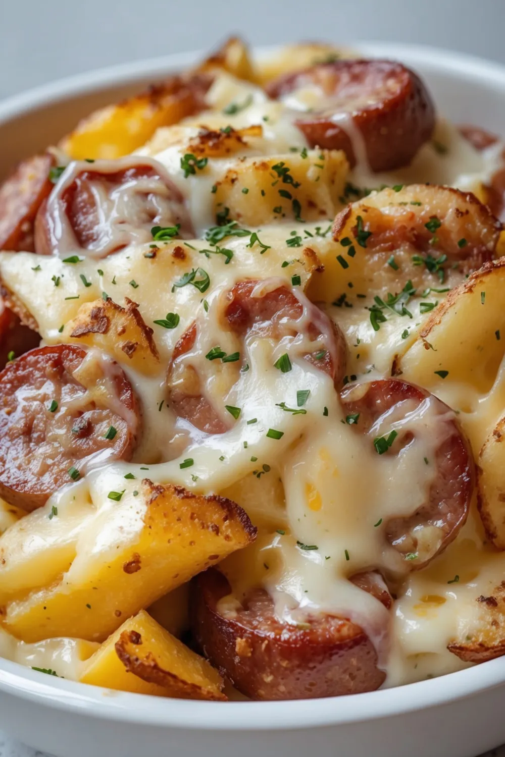 Cheesy Ranch Potatoes and Smoked Sausage