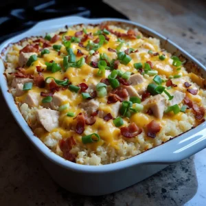 Chicken Cauliflower Rice Casserole