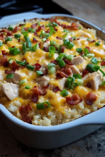 Chicken Cauliflower Rice Casserole