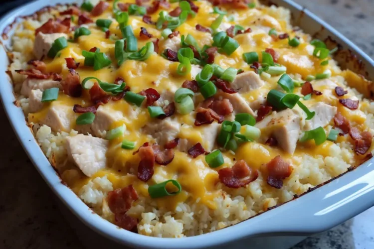 Chicken Cauliflower Rice Casserole