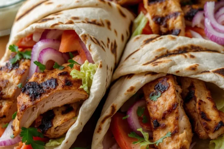 Chicken Shawarma Grilled Wraps