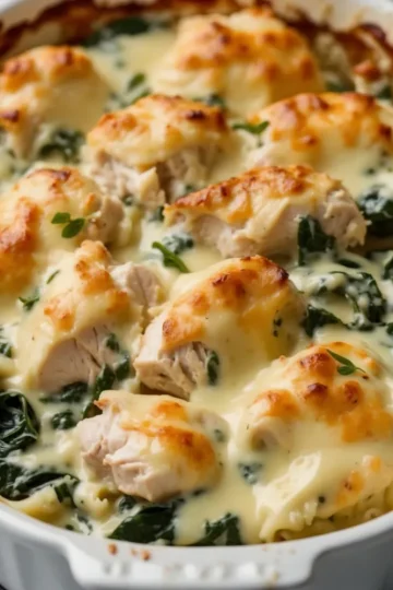 Chicken & Spinach Casserole with Cream Cheese