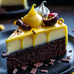 Chocolate Cake With Passion Fruit Mousse