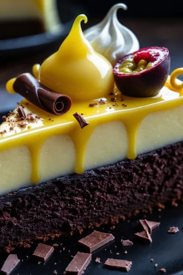 Chocolate Cake With Passion Fruit Mousse