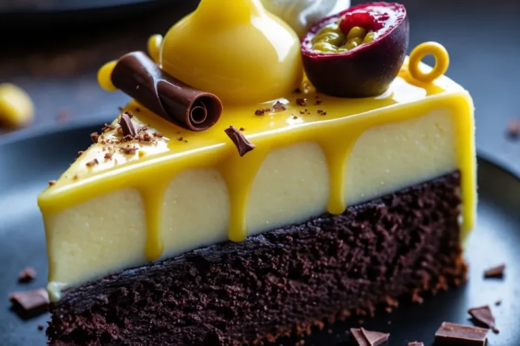 Chocolate Cake With Passion Fruit Mousse