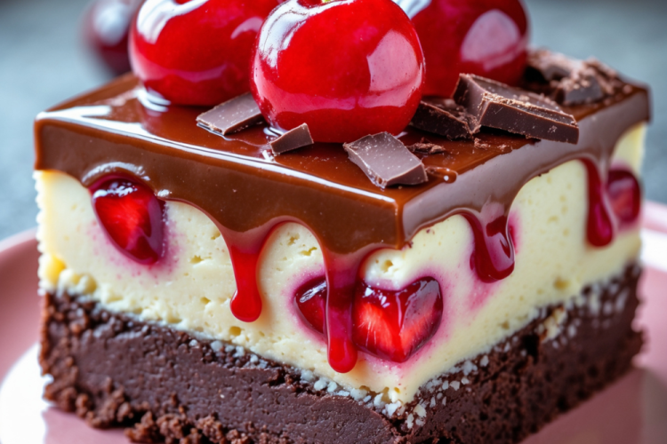 Chocolate Cherry Cheesecake Bars