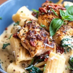 Creamy Garlic Sun Dried Tomato Chicken Pasta