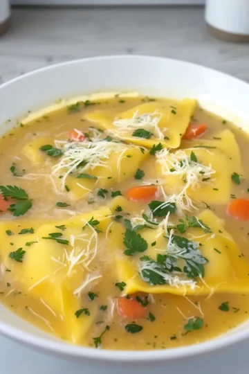 Creamy Pumpkin Ravioli Soup