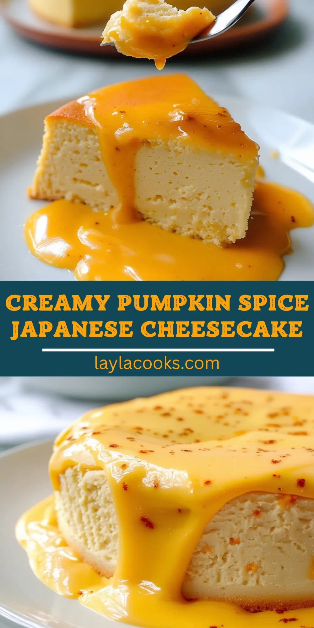 Creamy Pumpkin Spice Japanese Cheesecake