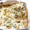 Creamy Spinach Artichoke Chicken Casserole