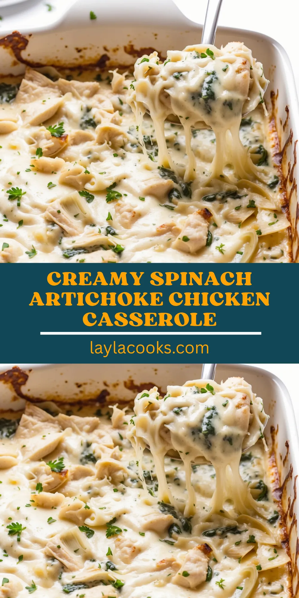 Creamy Spinach Artichoke Chicken Casserole
