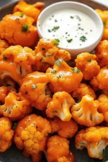 Crispy Air Fryer Buffalo Cauliflower