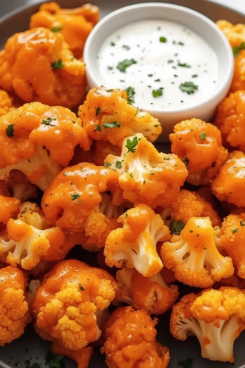 Crispy Air Fryer Buffalo Cauliflower