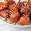 Crispy Honey Garlic Salmon Bites