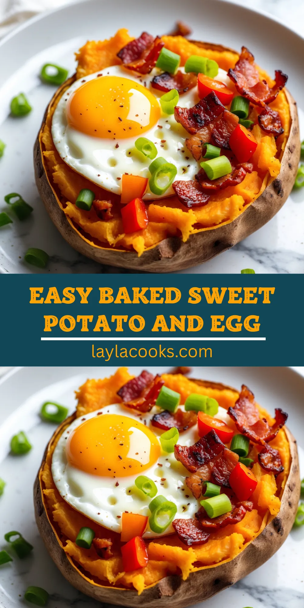 Easy Baked Sweet Potato and Egg