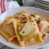 Easy Pumpkin Ravioli Amaretto Cream Sauce