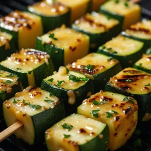 Garlic Butter Zucchini Skewers