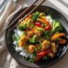 Garlic Chicken Stir-Fry with Rice