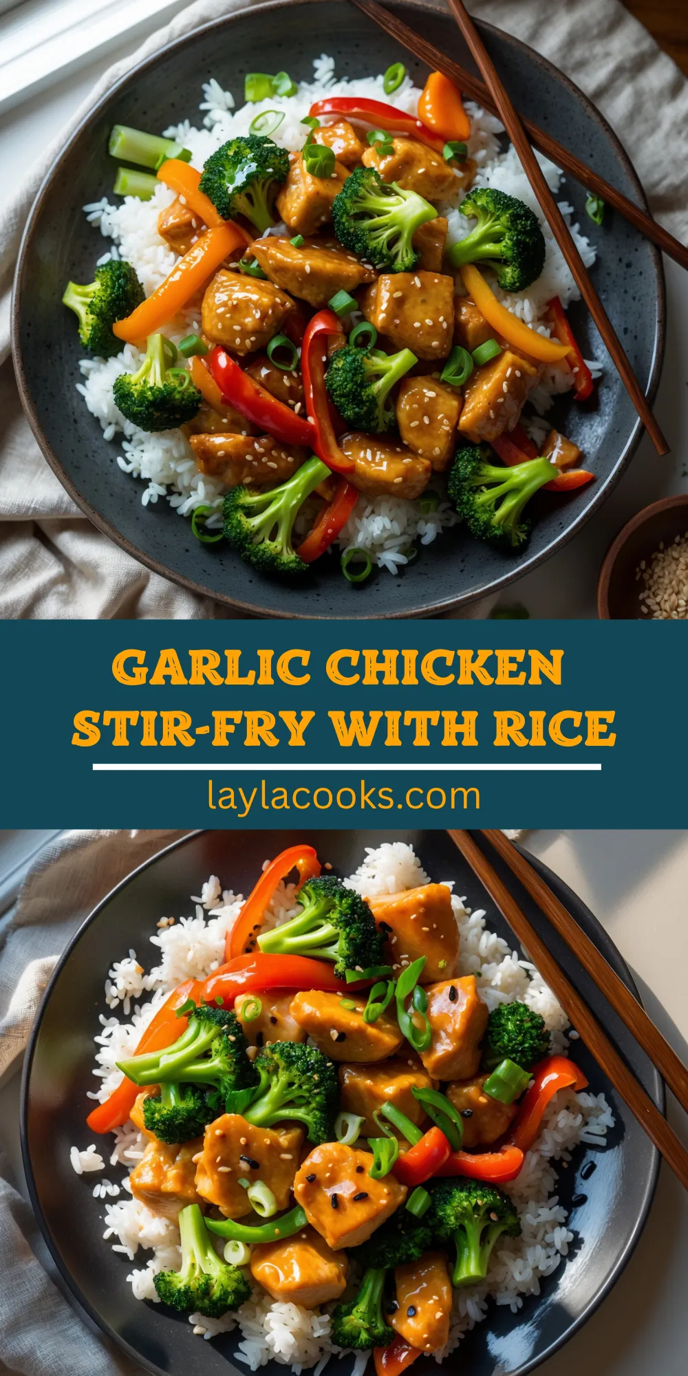 Garlic Chicken Stir-Fry with Rice