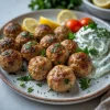 Greek Turkey Meatballs with Tzatziki