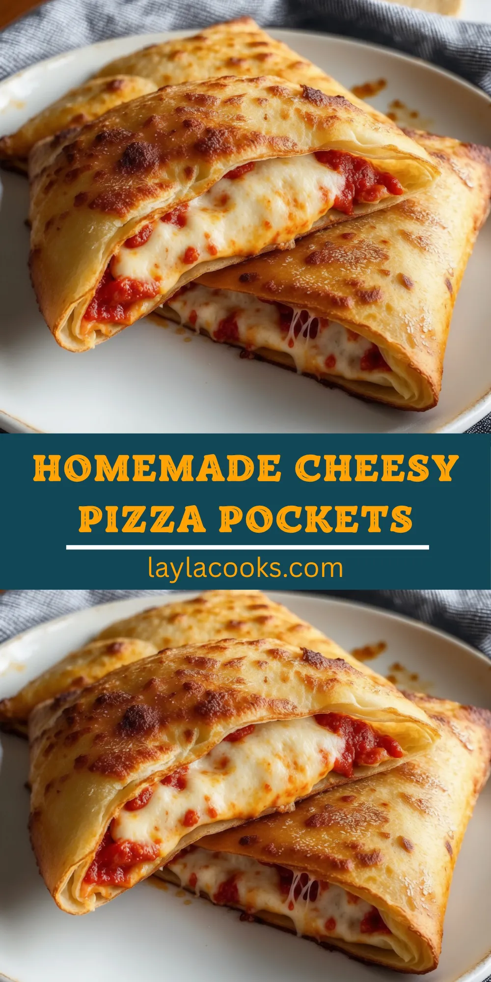 Homemade Cheesy Pizza Pockets