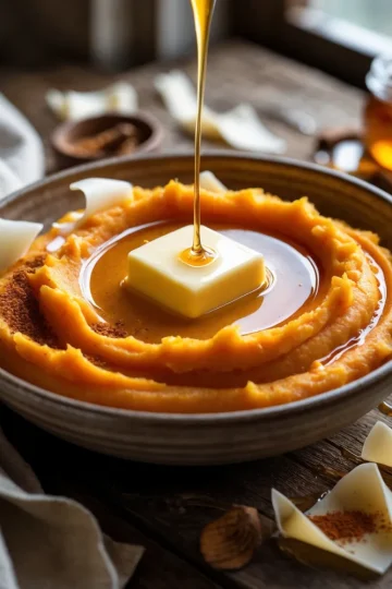 Honey Butter Mashed Sweet Potatoes