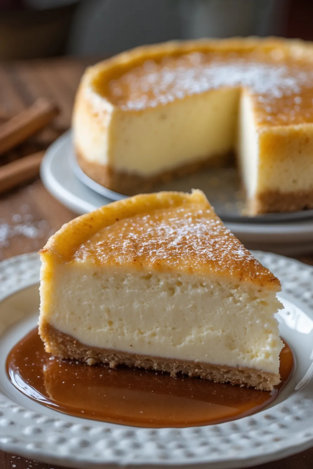 Honey Cinnamon-Sugar Sopapilla Cheesecake