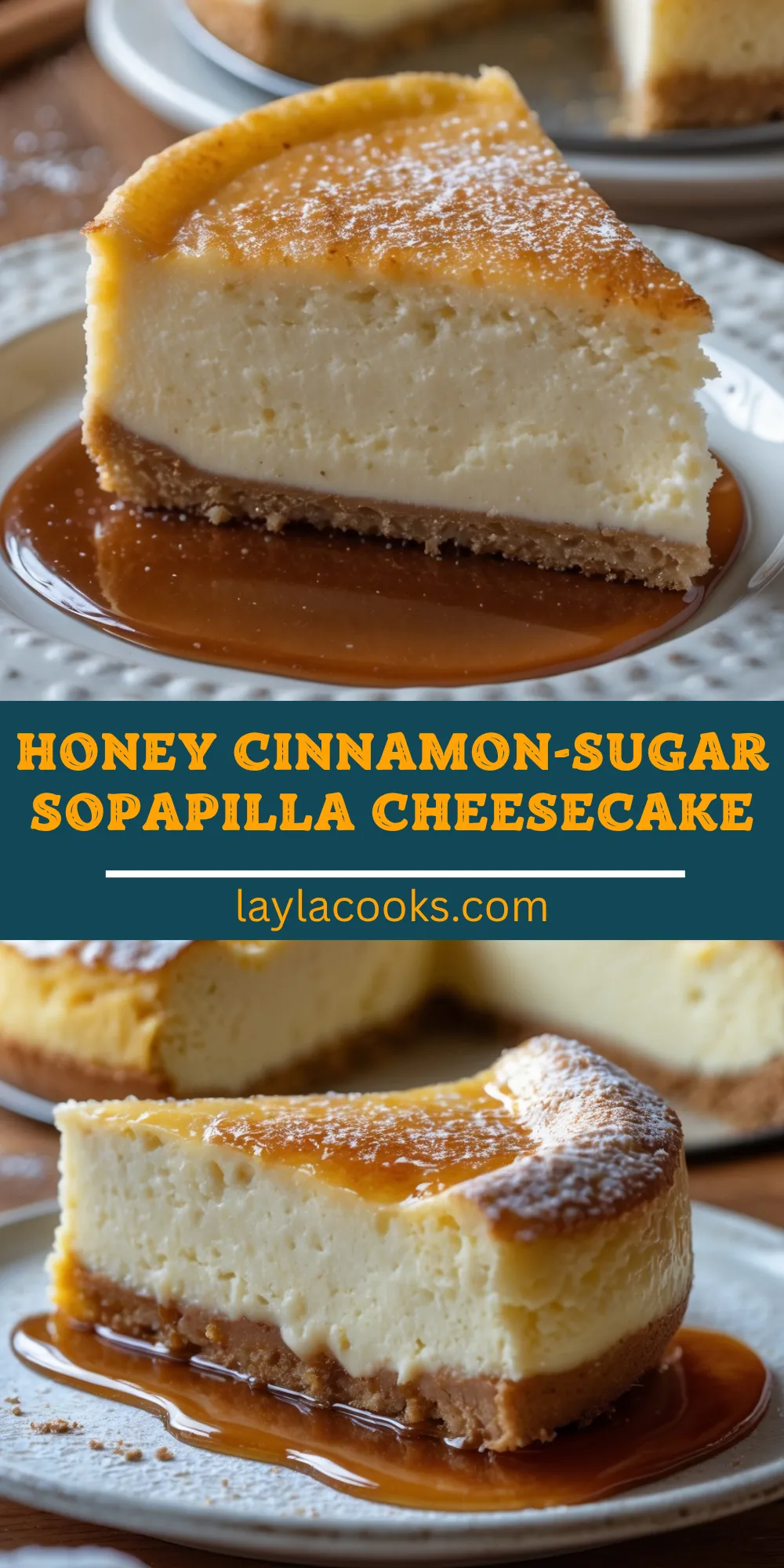 Honey Cinnamon-Sugar Sopapilla Cheesecake
