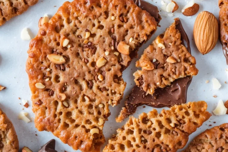 Lace Cookies with Chocolate (Florentine Cookies)