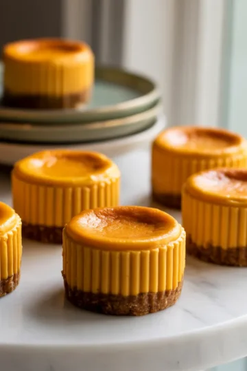 Mini Pumpkin Cheesecakes