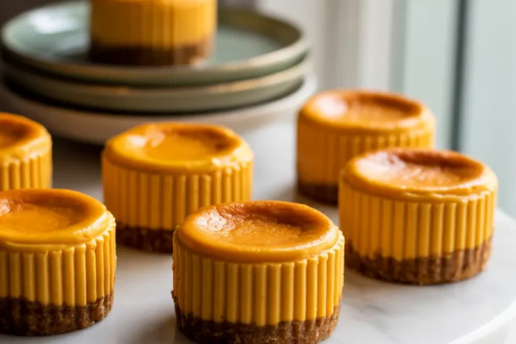 Mini Pumpkin Cheesecakes