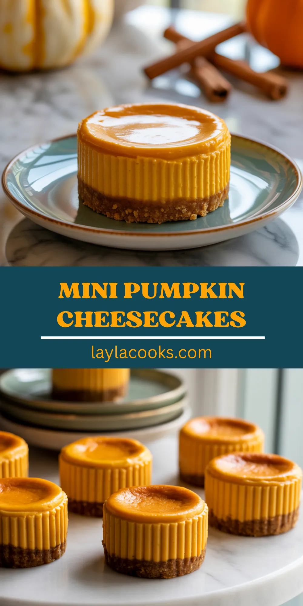Mini Pumpkin Cheesecakes