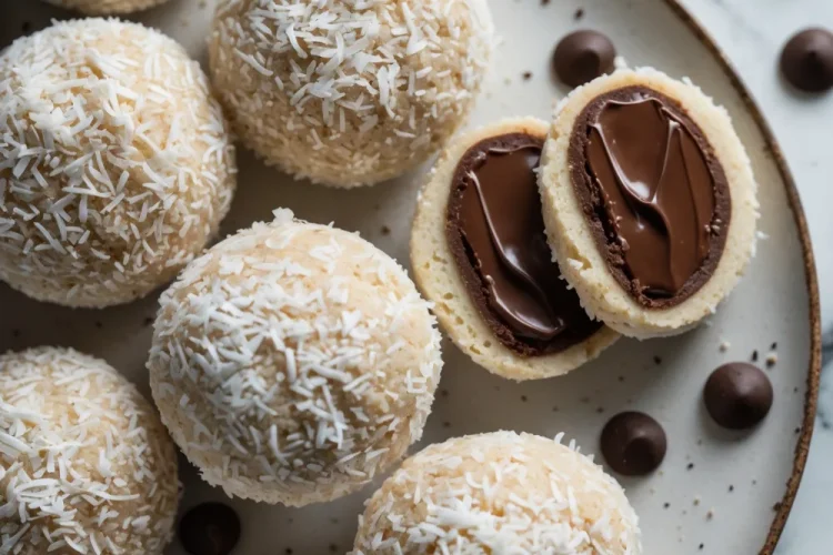 Mint Chocolate Chip Snowball Cookies