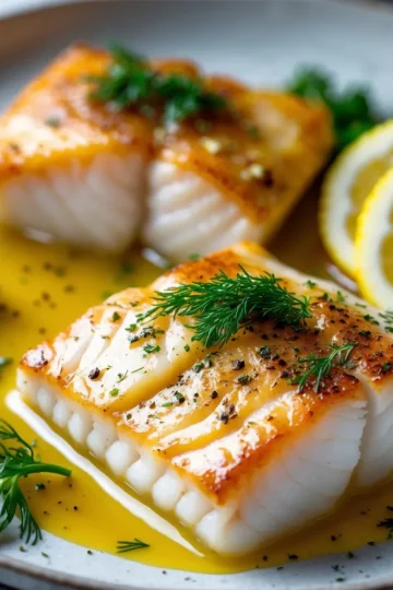 Monkfish with Garlic Butter and Lemon