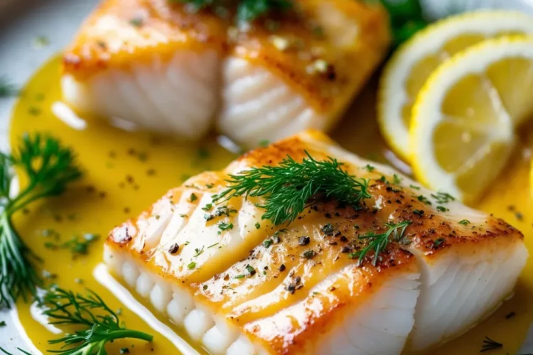 Monkfish with Garlic Butter and Lemon