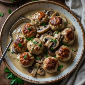 Mushroom Chicken Meatballs